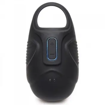 Trinity Men 7X Vibrating Ball Sack Cockring, silicone | Dark-Ink