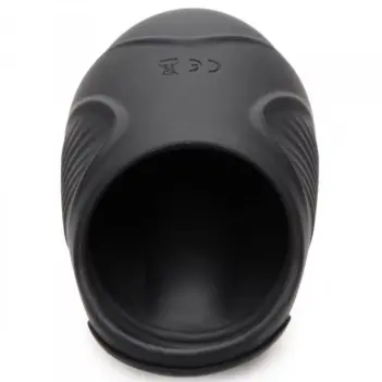Trinity Men 7X Vibrating Ball Sack Cockring, silicone | Dark-Ink