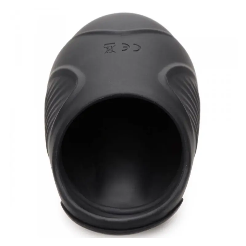 Trinity Men 7X Vibrating Ball Sack Cockring, silicone | Dark-Ink