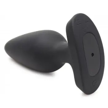 Plug anal vibrant Booty Sparks Laser Heart L, silicone | Dark-Ink