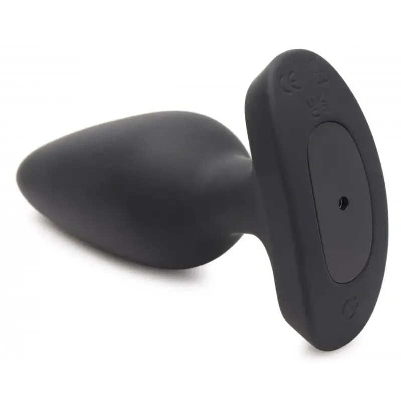 Plug anal vibrant Booty Sparks Laser Heart L, silicone | Dark-Ink