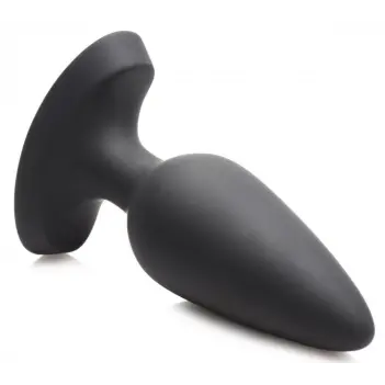 Plug anal vibrant Booty Sparks Laser Heart L, silicone | Dark-Ink