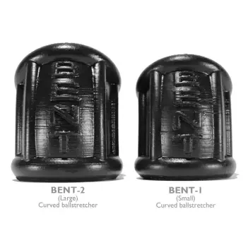 Oxballs Bent Ball Stretcher, curved tube, platinum silicone | Dark-Ink