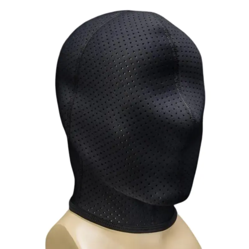 Cagoule néoprène Mr S Leather Anonymous Hood, zip dos | Dark-Ink