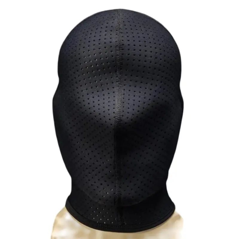 Cagoule néoprène Mr S Leather Anonymous Hood, zip dos | Dark-Ink