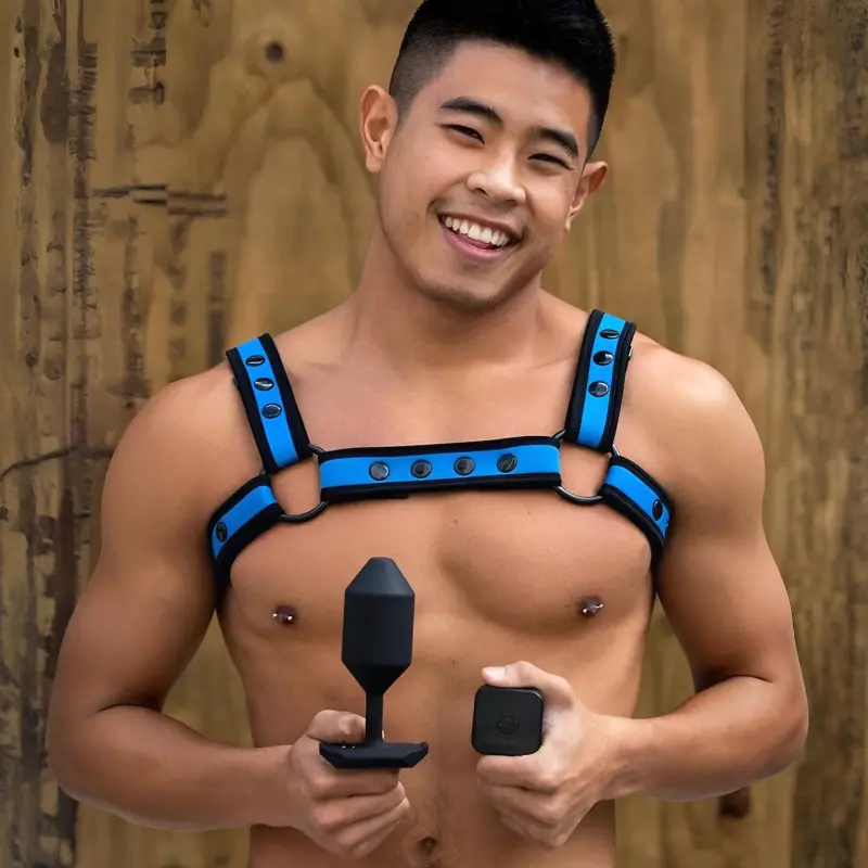 Plug anal vibrante WMCBP Mr. S Leather, mando, 6 modos | Dark-Ink