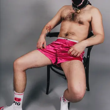 Boxer brillante Sk8erboy Shiny, botón en entrepierna | Dark-Ink