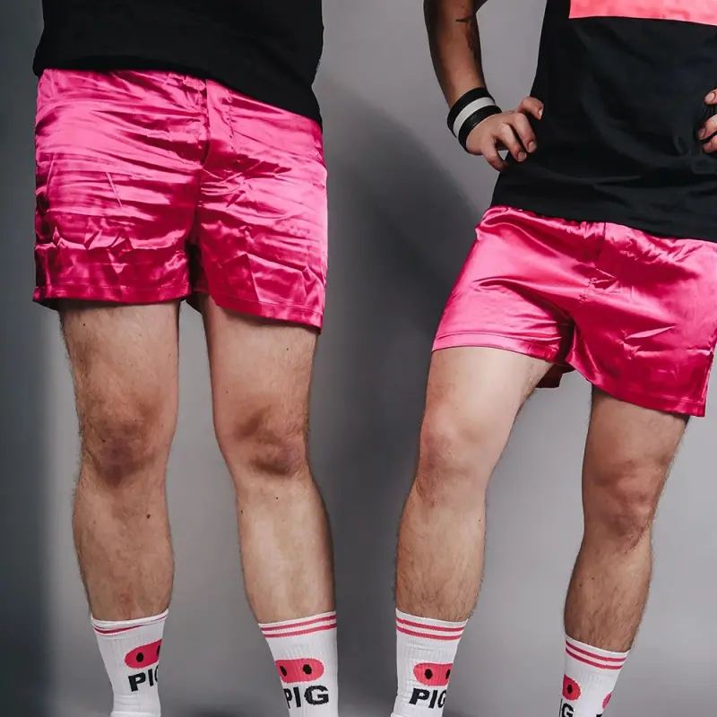 Boxer brillant Sk8erboy Shiny, bouton entrejambe | Dark-Ink