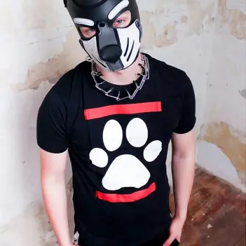 Camiseta puppy play DOG PAW Sk8erboy, algodón bio GOTS | Dark-Ink