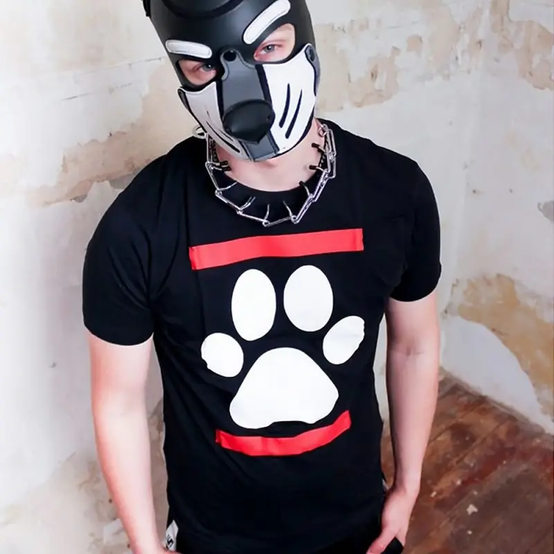 Camiseta puppy play DOG PAW Sk8erboy, algodón bio GOTS | Dark-Ink