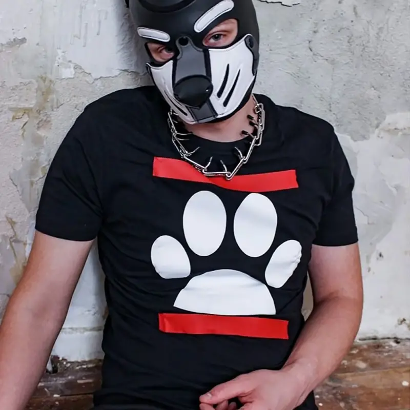 Camiseta puppy play DOG PAW Sk8erboy, algodón bio GOTS | Dark-Ink