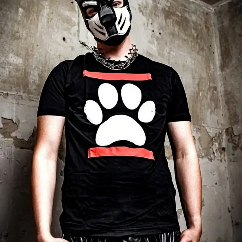 Camiseta puppy play DOG PAW Sk8erboy, algodón bio GOTS | Dark-Ink