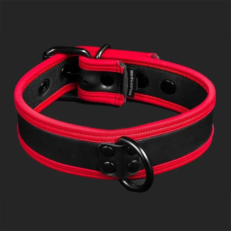 Collar puppy neopreno Mr-S-Leather Neo, D-ring frontal | Dark-Ink