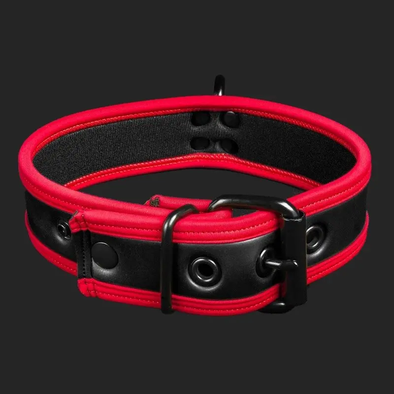 Collar puppy neopreno Mr-S-Leather Neo, D-ring frontal | Dark-Ink