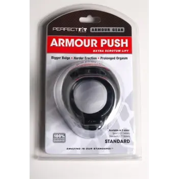 Cockring Armour Push Perfect Fit, crête de lift, 38mm | Dark-Ink