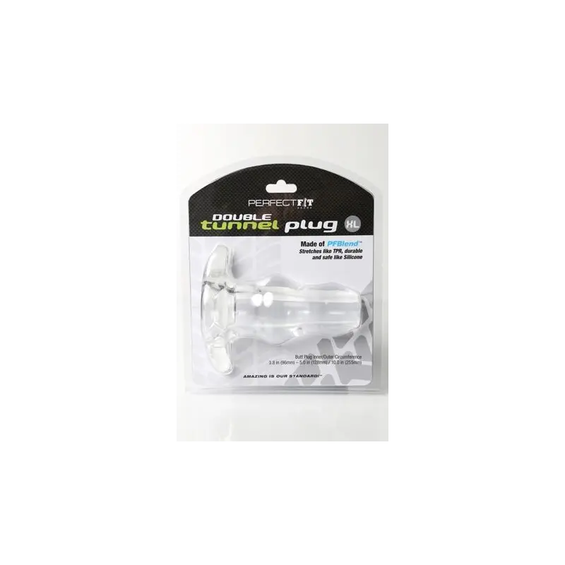 Double Tunnel Plug Perfect Fit, dos bulbos, 3 tallas | Dark-Ink