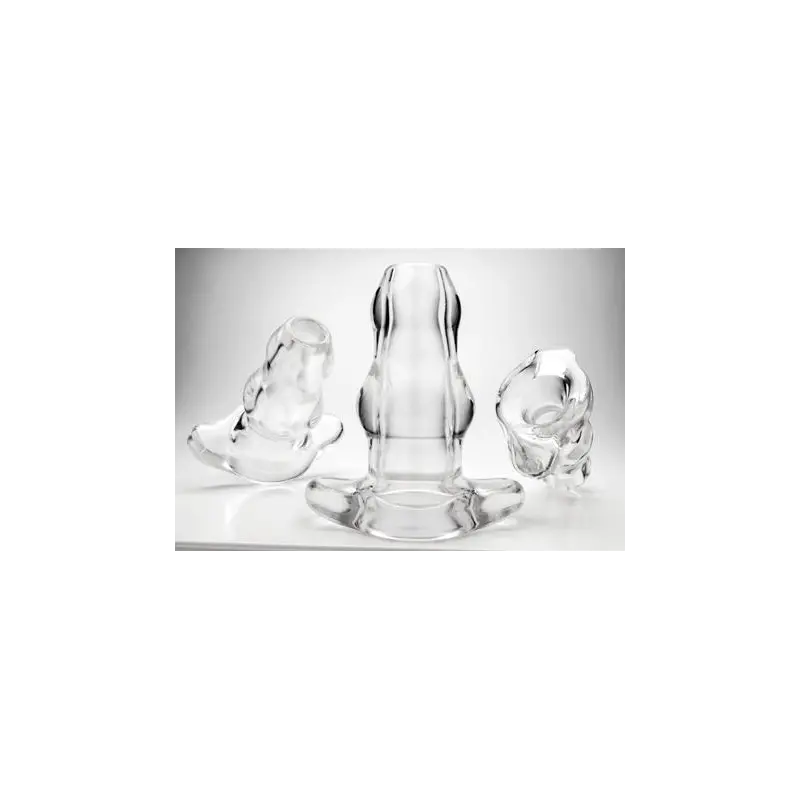 Double Tunnel Plug Perfect Fit, dos bulbos, 3 tallas | Dark-Ink
