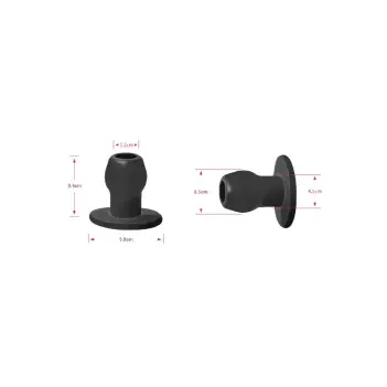 Plug anal creux Perfect Fit, canal traversant, 3 tailles | Dark-Ink