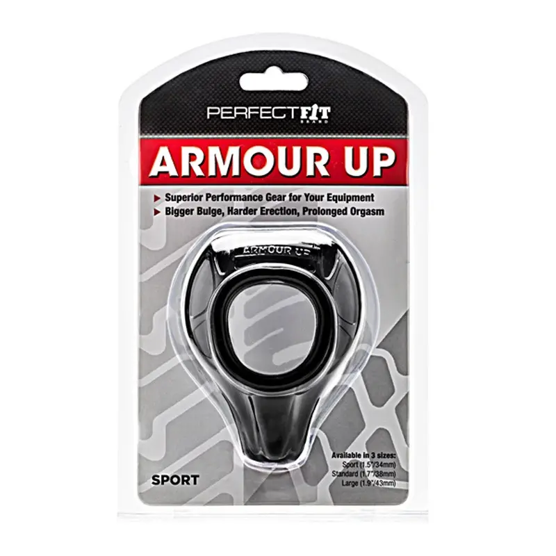 Cockring Armour Up Sport Perfect Fit, 34 mm anatomique | Dark-Ink