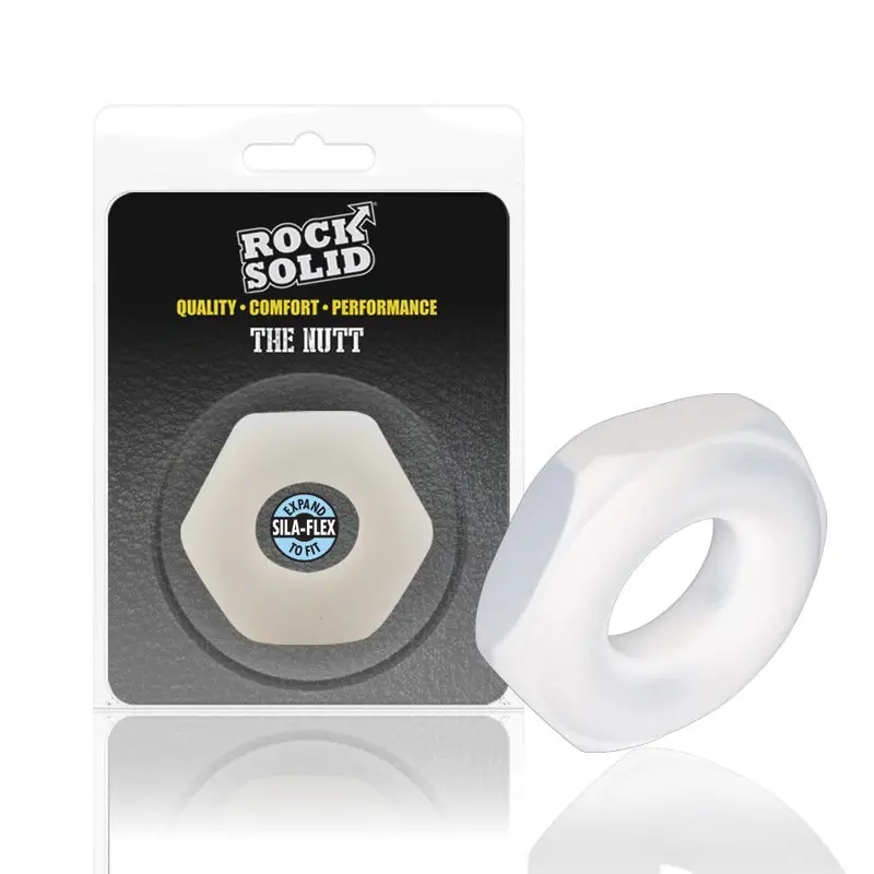 Rock Solid The Nutt Silicone Cock Ring Spiral Shape | Dark-Ink