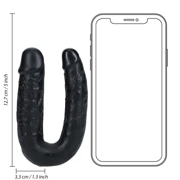 Double gode réaliste en U RealRock 12,7 cm deux extrémités | Dark-Ink