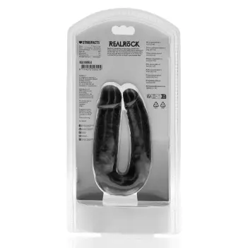 Double gode réaliste en U RealRock 12,7 cm deux extrémités | Dark-Ink