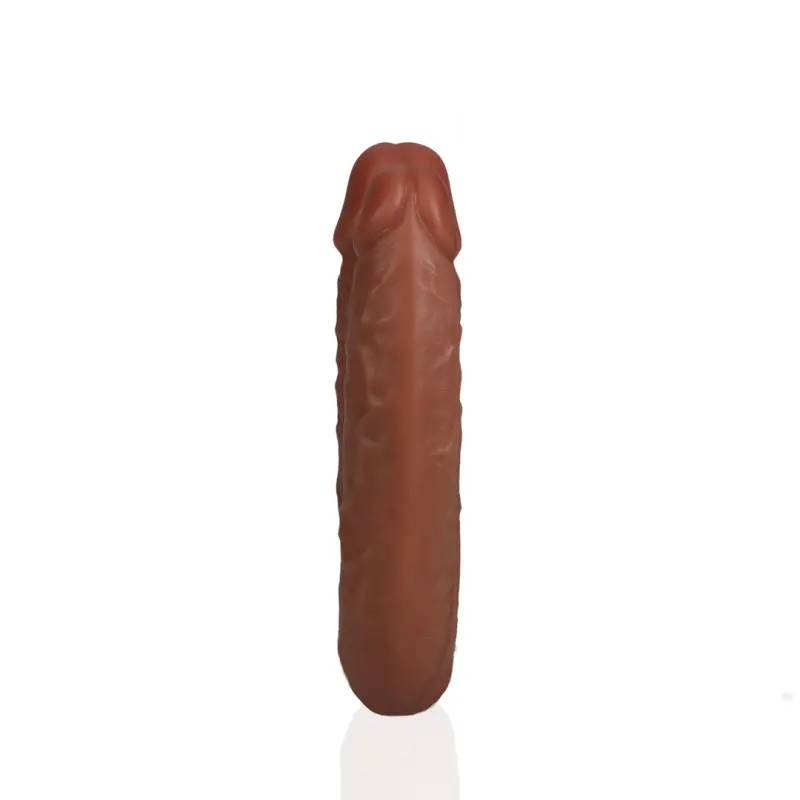 Double-Dildo U-Form RealRock 12,7 cm zwei Enden | Dark-Ink