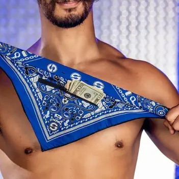 Fetisch Bandana Mr S Leather, Zip-Tasche, 10 Farben | Dark-Ink