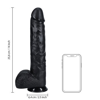Extra large straight dildo with balls