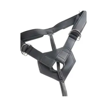 Harnais strap-on King Cock 6" avec gode réaliste | Dark-Ink