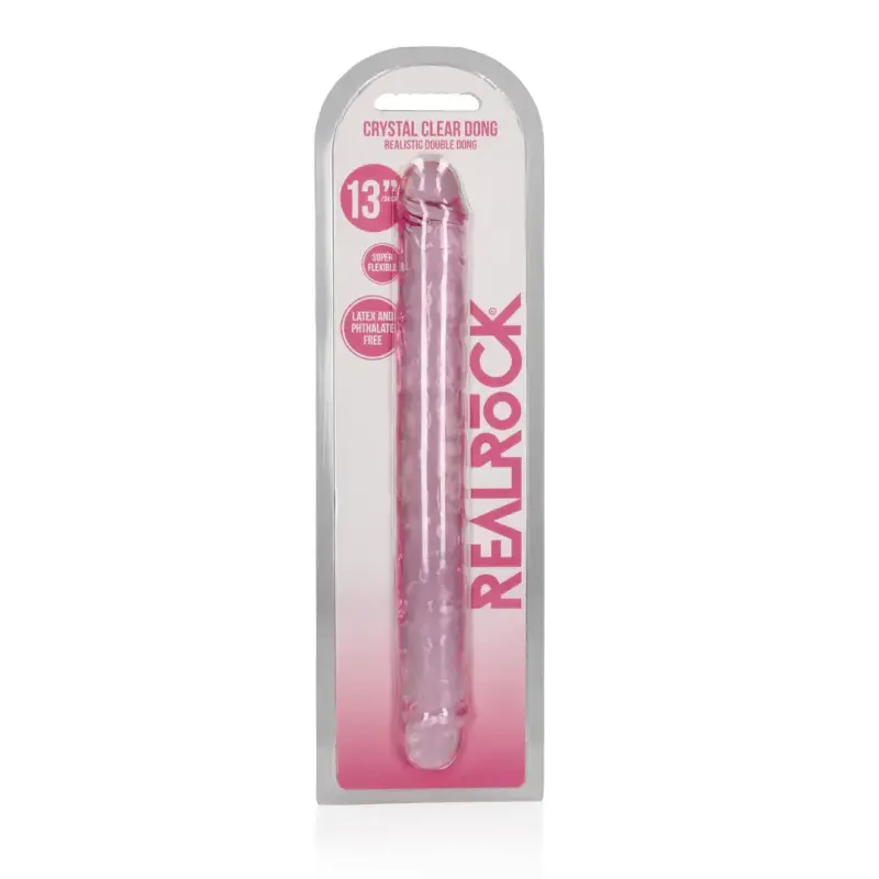 Realistic double dong - 13'' / 34 cm pink