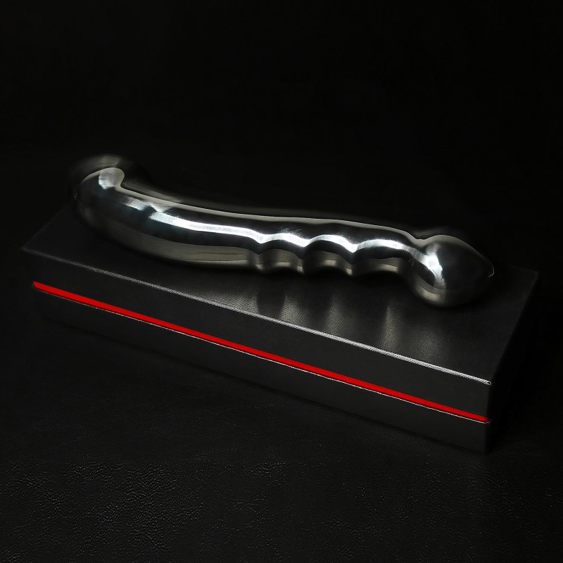 Ze sleak elegant curvy stainless steel dildo