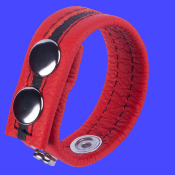 Royal leather black striped cockstrap