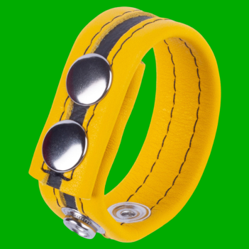 Royal leather black striped cockstrap