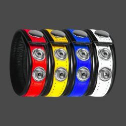 Rainbow ajustable leather cockring