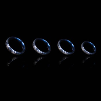 Blue wave stainless steel cockring