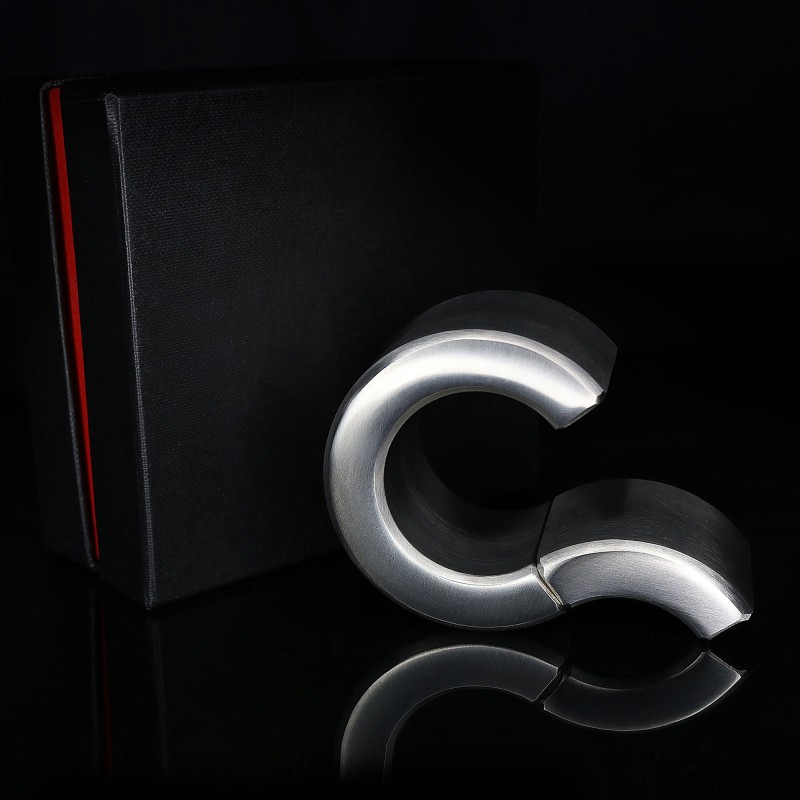 Ze magball brushed matte steel magnetic ballstretcher