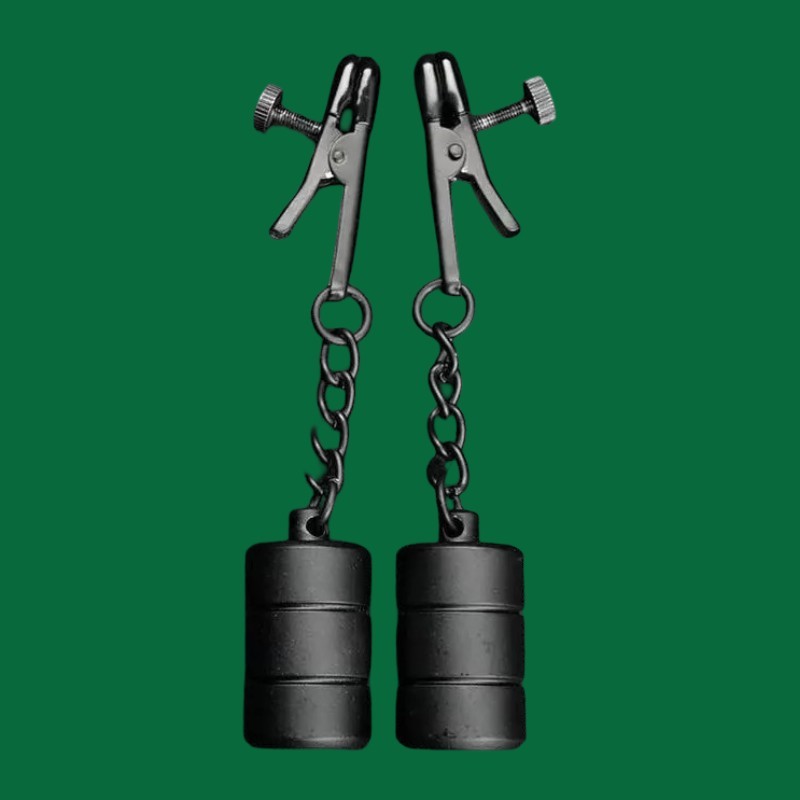 Alligator nipple clamps black 175g