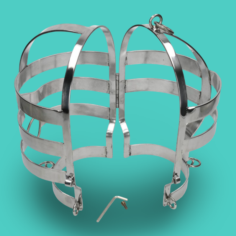 Steel Head Cage with Mouth Opening – Stainless Steel