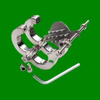 DARKLINE Brutal Ball Stretcher mit Druckplatte – Edelstahl