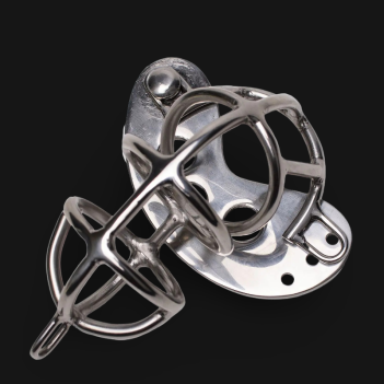 Bear trap curved long chastity cage