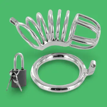 DARKLINE SPIRAL  – Jaula de castidad de acero inoxidable 8 cm