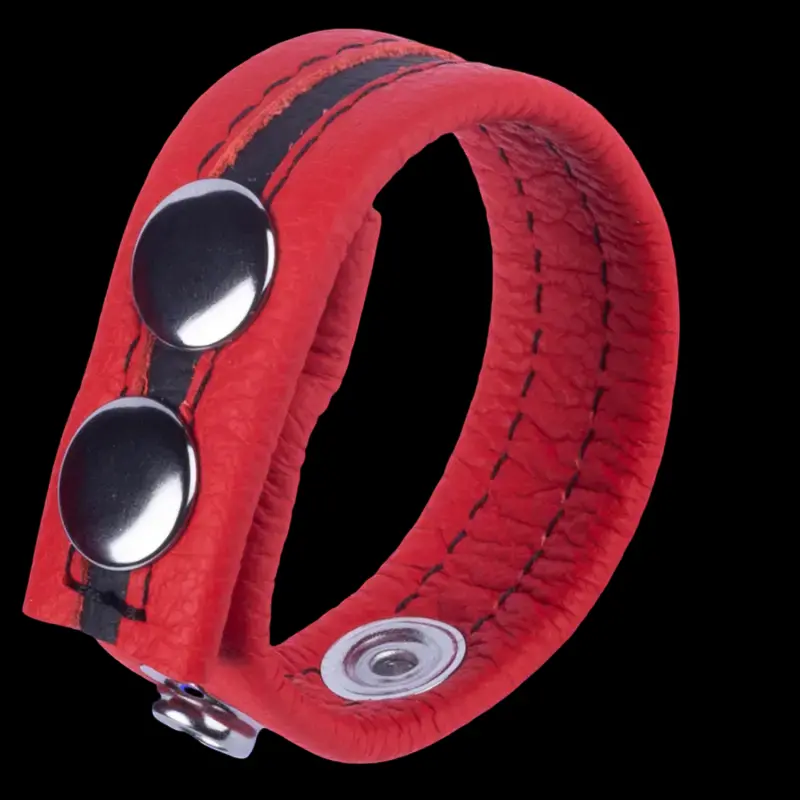 Royal leather black striped cockstrap
