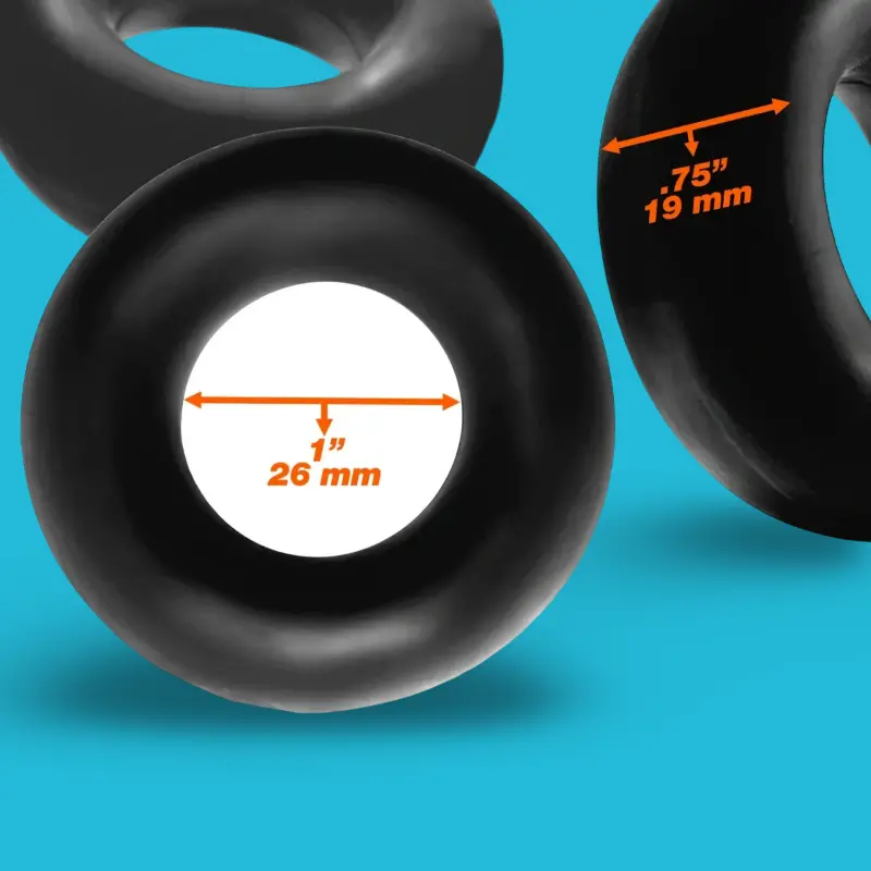 Fat willy 3-pack thick no-roll cockrings