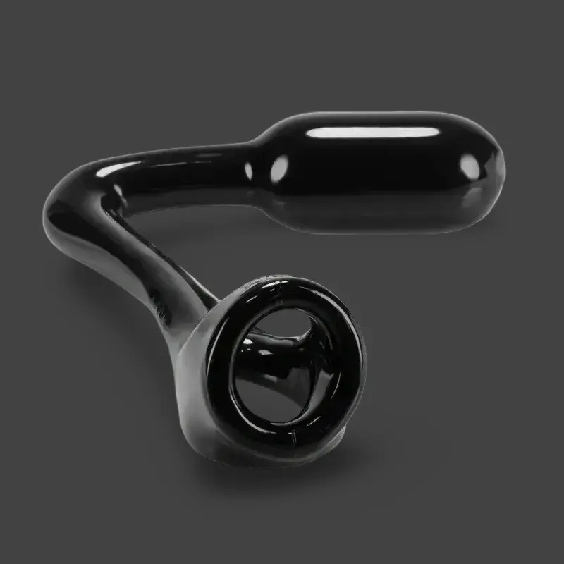 Ass-x rubbery buttplug+cocksling combo asslock