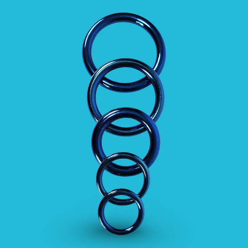 Cockring acier anodisé bleu DARKLINE, glans ring 8 mm | Dark-Ink