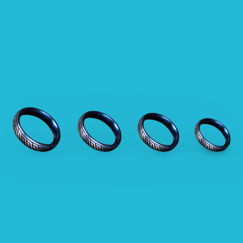 DARKLINE Blue Wave DoNut Cockring – Cobalt Blue Steel | Dark-Ink
