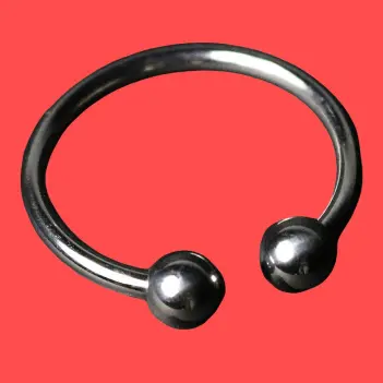 DARKLINE Ze Horseshoe Glans Ring, Open-C Steel Design | Dark-Ink