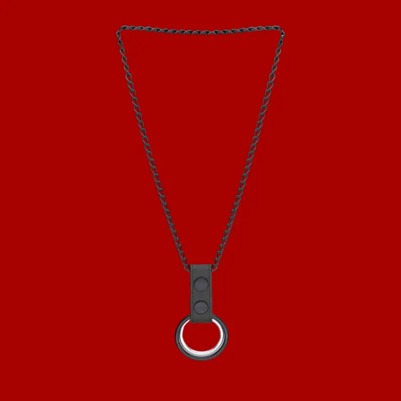 Double Cockring With blackChain