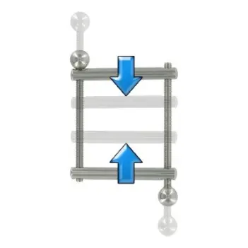 DARKLINE Crossbars CBT Ball Clamp – Prensa de acero | Dark-Ink